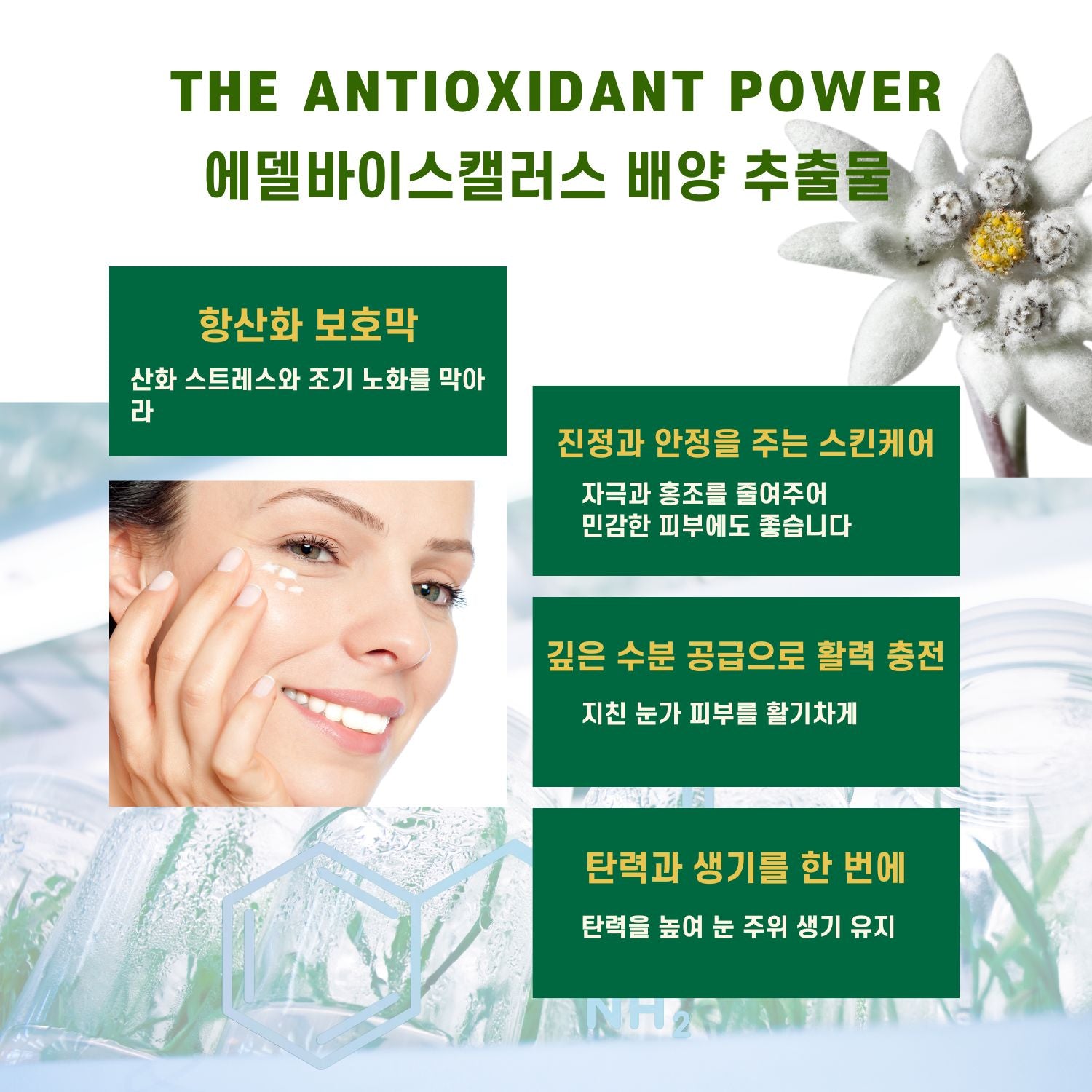 • 저자극 포뮬라: 민감한 눈가에도 자극 없이 매일 사용 가능하여 주름 개선과 탄력 강화 효과를